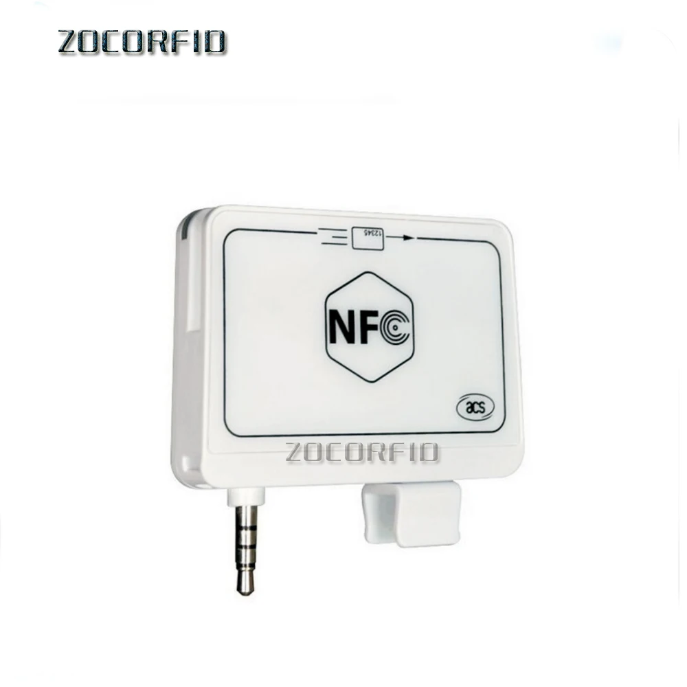 Мини 35 мм аудиоразъем ACR35 Мобильный смарт NFC RFID считыватель карт запись 13 56 МГц для