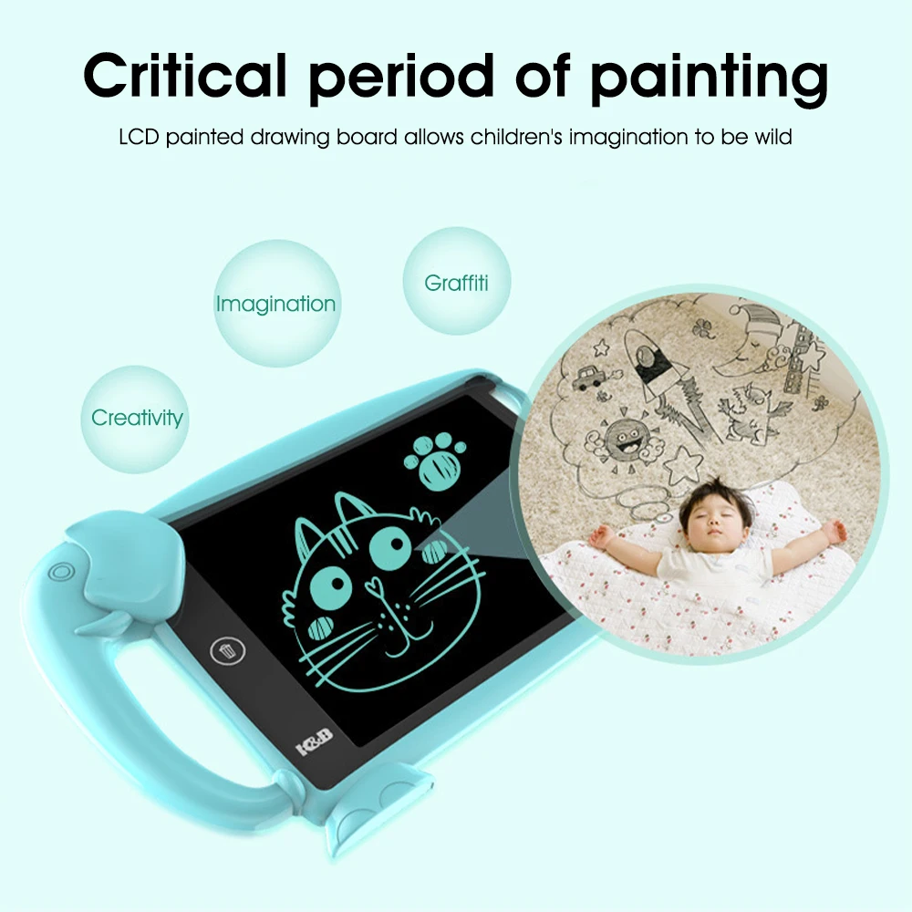 Новый 8 5 дюймов съемный слон ручка ЖК дисплей доска для рисования монохромный