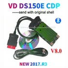 Dhl10штлот VD DS150E CDP новый vci obd2 obdii диагностический инструмент 2017R3 keygen bluetooth сканер инструмент для автомобиля грузовика VD TCS CDP Pro Plus