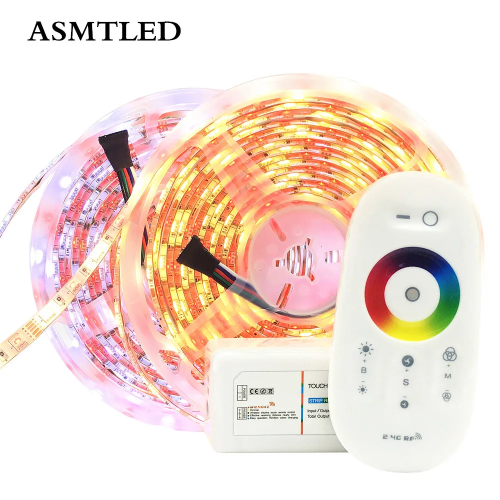 5 м 10 DC12V Светодиодная лента 5050 SMD RGB RGBW RGBWW 60 светодиодов/M + белый/теплый белый