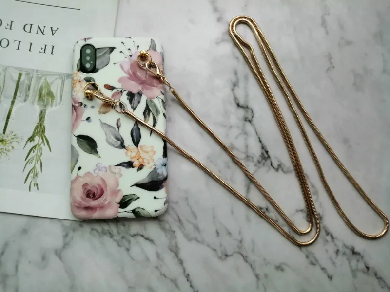 case with strap3 Роскошный цветочный Кроссбоди-чехол для телефона с растительным листом для samsung galaxy note10 pro Чехол S10 S8 S9 plus s10e чехол A40 A50 A51 A70 - Цвет: case with strap3