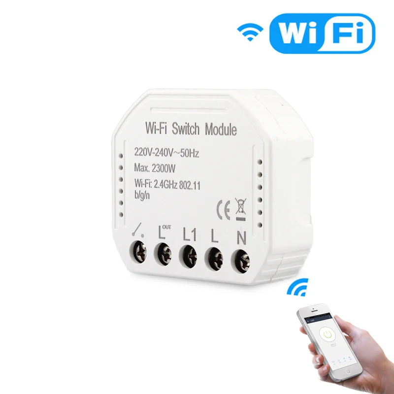 

Умный выключатель света Tuya с Wi-Fi, модуль «сделай сам» с дистанционным управлением, работает с Alexa Echo Google Home