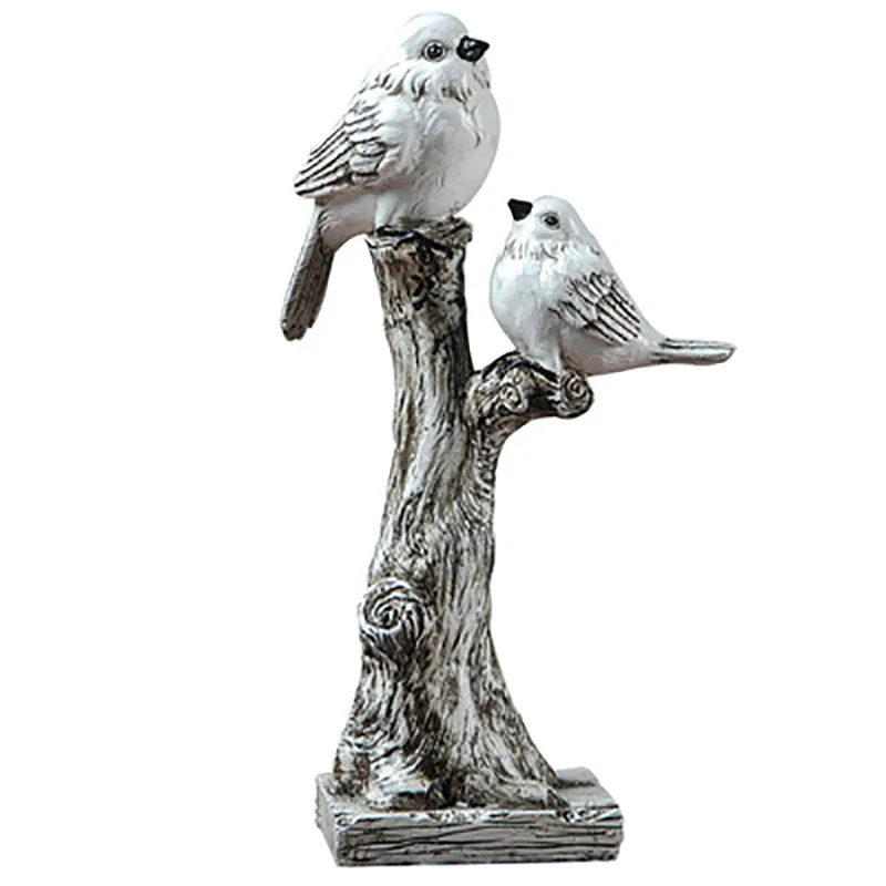 

Statues Vintage Home Living Room Decoration White Bird Sculptures Figurines For Interior Room Ornaments Resin Home Decor Craft