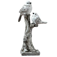 statues vintage home living room decoration white bird sculptures figurines for interior room ornaments resin home decor craft