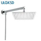 Душевая лейка ULGKSD 81012 дюйма, настенное крепление, хромированная насадка для душа с ручкой