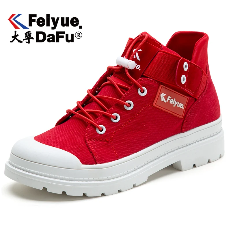 Feiyue 8302 новинка, холст обувь ботинки martin оригинальная женская обувь вулканизированные Кеды сапоги Для женщин 4 цвета тренд Нескользящие домашние тапочки