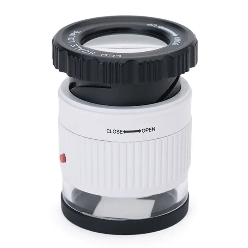 

30 Magnification Cylindrical Scale Optical Glass Lens Focusing Magnifier