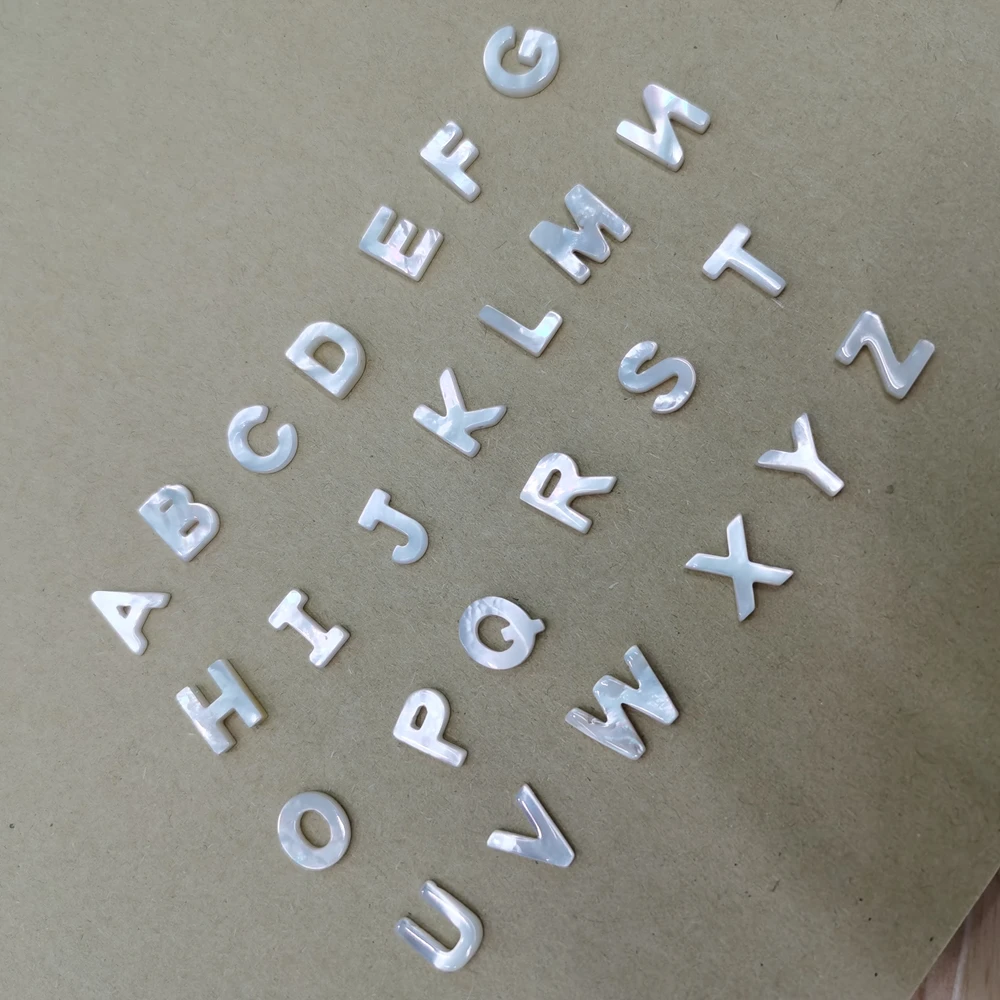 Бусины Из Натуральной перламутровой бусины из ракушек буквы для изготовления