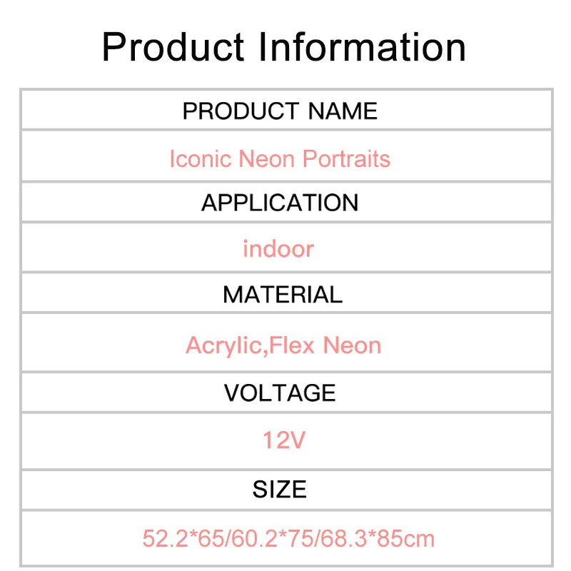 

Led Neon Light Decoration listing Christmas Gifts Birthday Party Bar Club Shop Crafts Neon Portraits