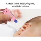 Светодиодный фонарик с мультипликационным принтом, светящиеся ушные палочки, очиститель для ушей и пинцет, инструмент, цвет, Случайная Доставка