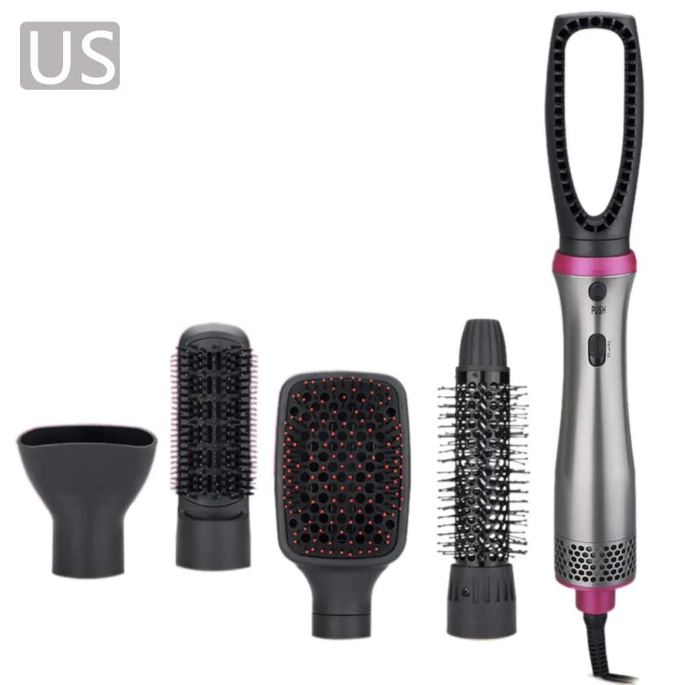 5 в 1 многофункциональный фен Volumizer щеточный валик вращается Styler гребень для укладки выпрямления волос щипцы для завивки влажное сухое использование