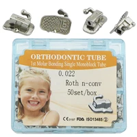 200 pcs50 sets dental orthodontic monoblock roth 022 1st molar single buccal tube bondable