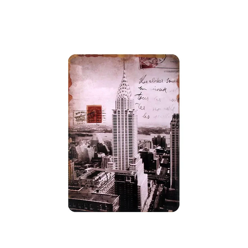 Богиня Свободы Paris Tower знак со зданием металлические таблички Современный