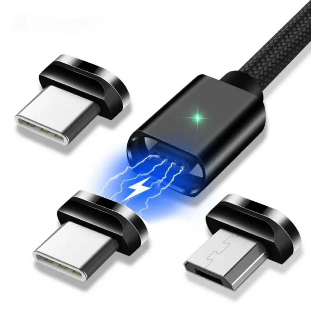 

Magnetic 4Pin 5A QC3.0 Fast Charging Micro USB Type-C Data Phone Charger Cable