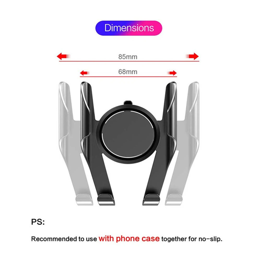 Вращающийся на 360 градусов Автомобильный держатель для смартфона крепление