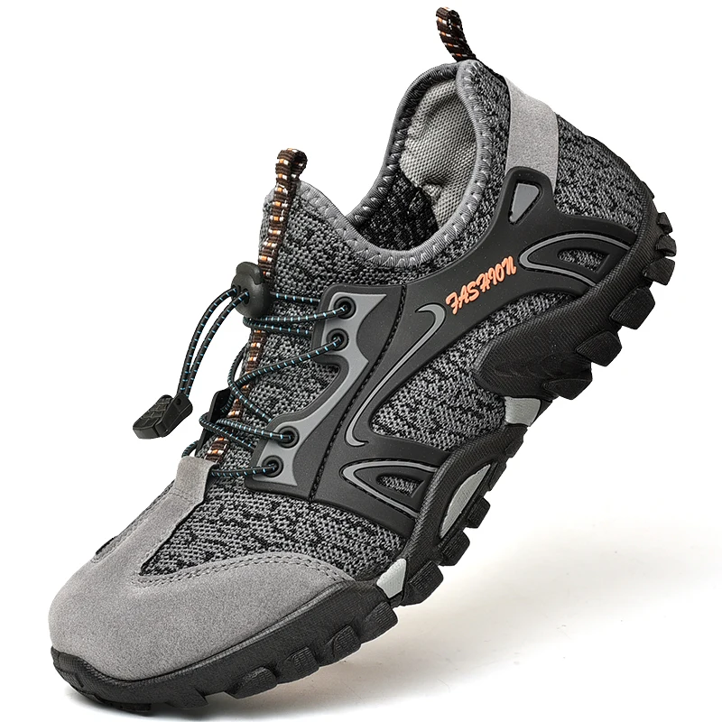 Водонепроницаемые мужские горные треккинговые кроссовки с сеткой дышащие