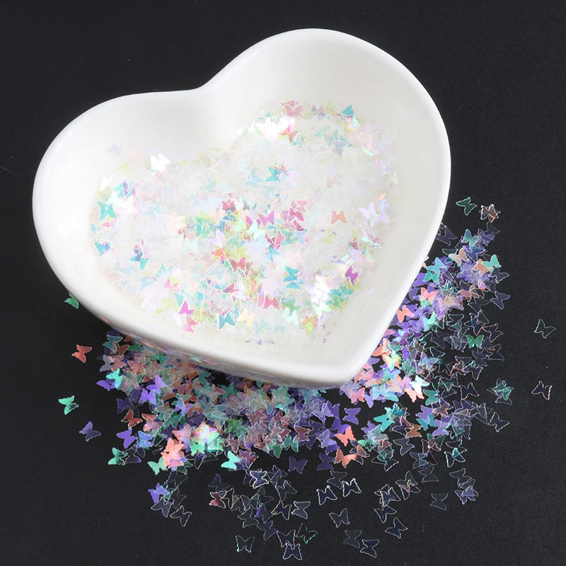3 мм Бабочка с блестками Блестки для ногтей блестки ультратонкая Экологически