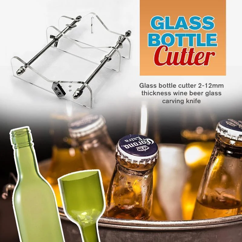 

DIY Glass Bottle Cutter Machine Tools, Bundle Wine Beer Champagne Bottles and Jars Cutting Tool Kit for Home Bar Decoration tool