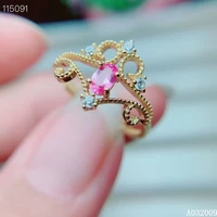 kjjeaxcmy fine jewelry 925 sterling silver inlaid natural pink sapphire new ring luxury girls ring support test