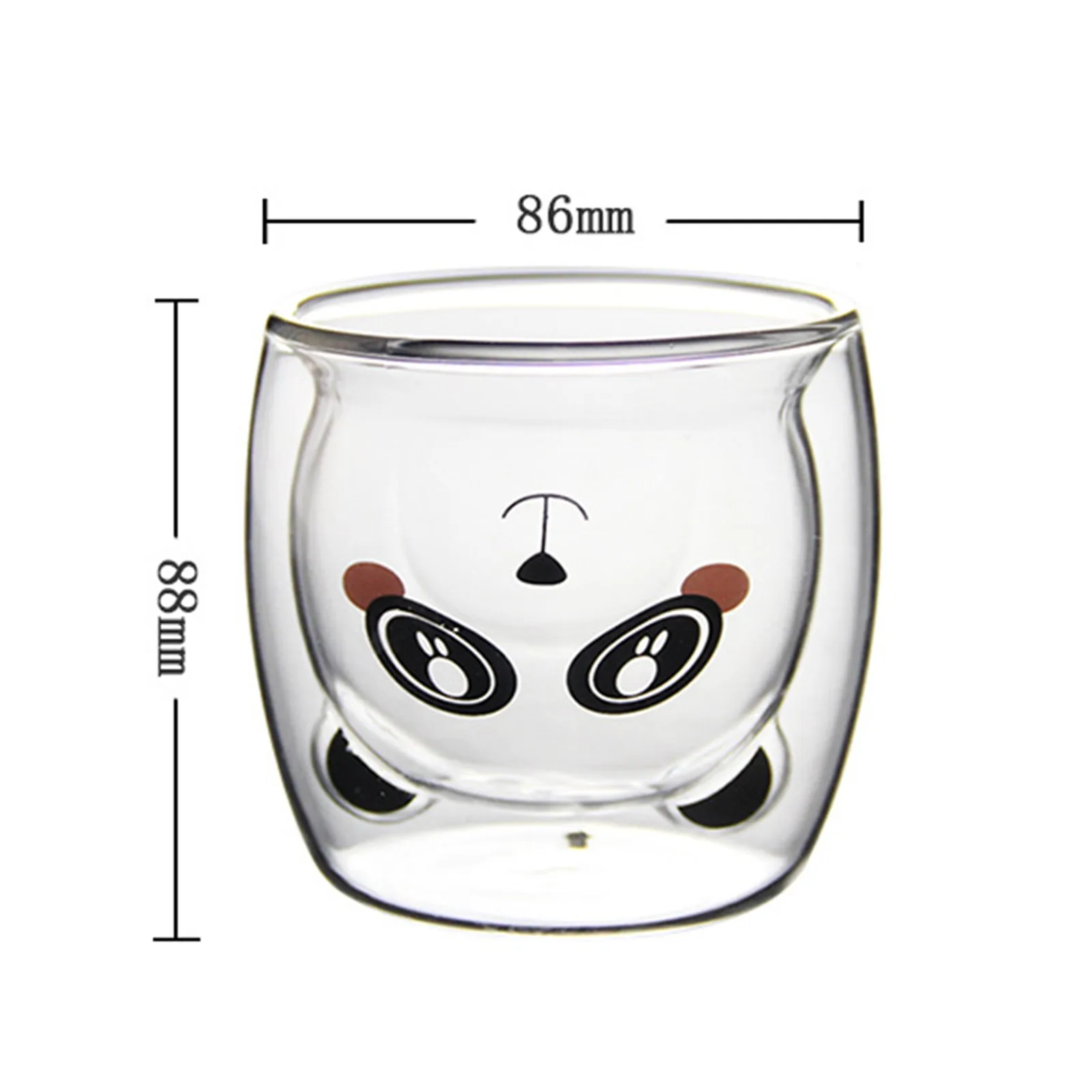 

Double Glass Cup Water Bottle Cute Funny Inner Layer Vacuum Anti-scalding Milk Cup Durable Coffee Mug Drinkware Gift