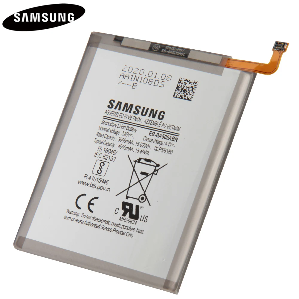 Натуральная кожа телефон батарея EB BA505ABU BA505ABN для SAMSUNG Galaxy A20 SM A205FN A202F A50 A505F A30S A30 4000
