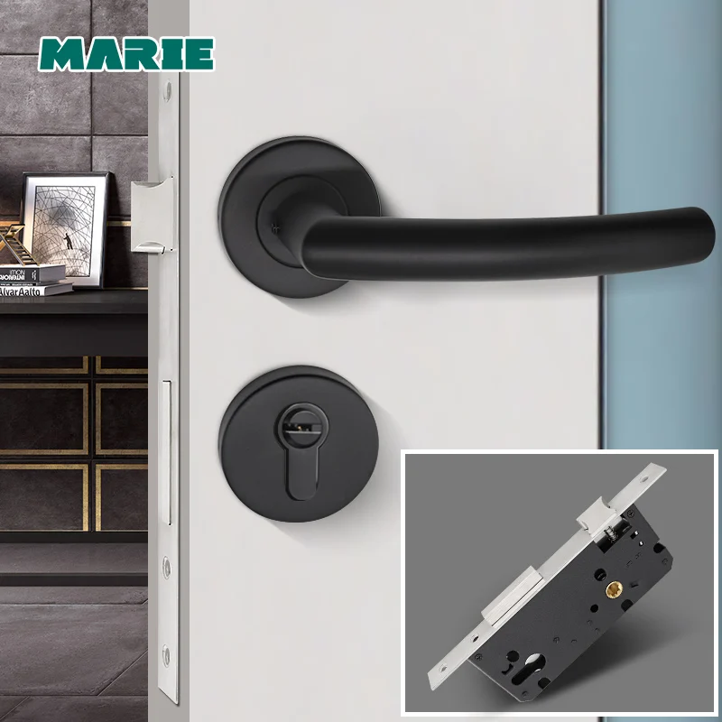 ML004 узкий замок врезные замки бесшумный дверной из нержавеющей стали #304 сплава