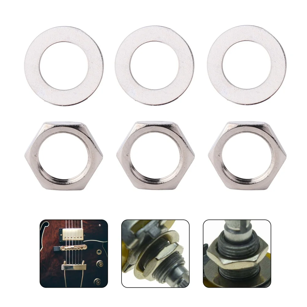 40 stücke gitarre mutter dichtung potentiometer mutter und dichtung kleine metall elektrische gitarre teile für home shop m7 stil free globa