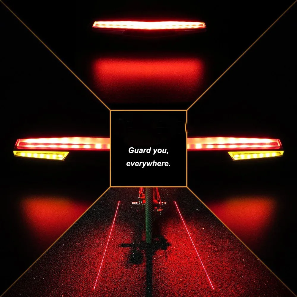 

Bicycle Rear Light USB Rechargeable Cycling LED Taillight Waterproof Turn Signals MTB Road Bike Tail Light Flashing For Bicycle