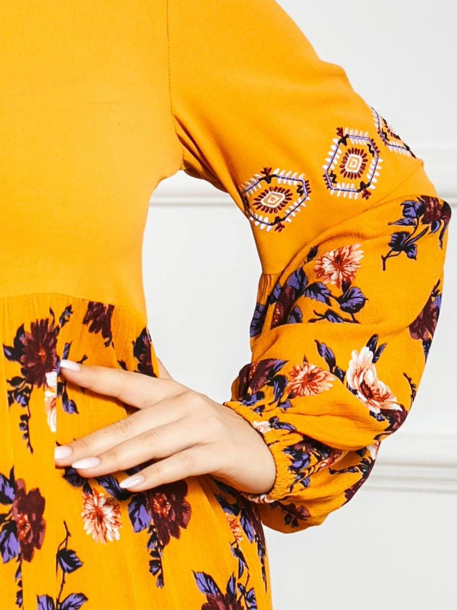 

Muslim Ethnic Embroidery Maxi Dress Pleated Abaya Hijab African Dashiki Vestidos Kimono Long Robes Ramadan Eid Arab Islamic