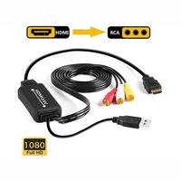 hdmi compatible to rca converter adapter cable av video converter suitable for personal or home connect dvd cable box