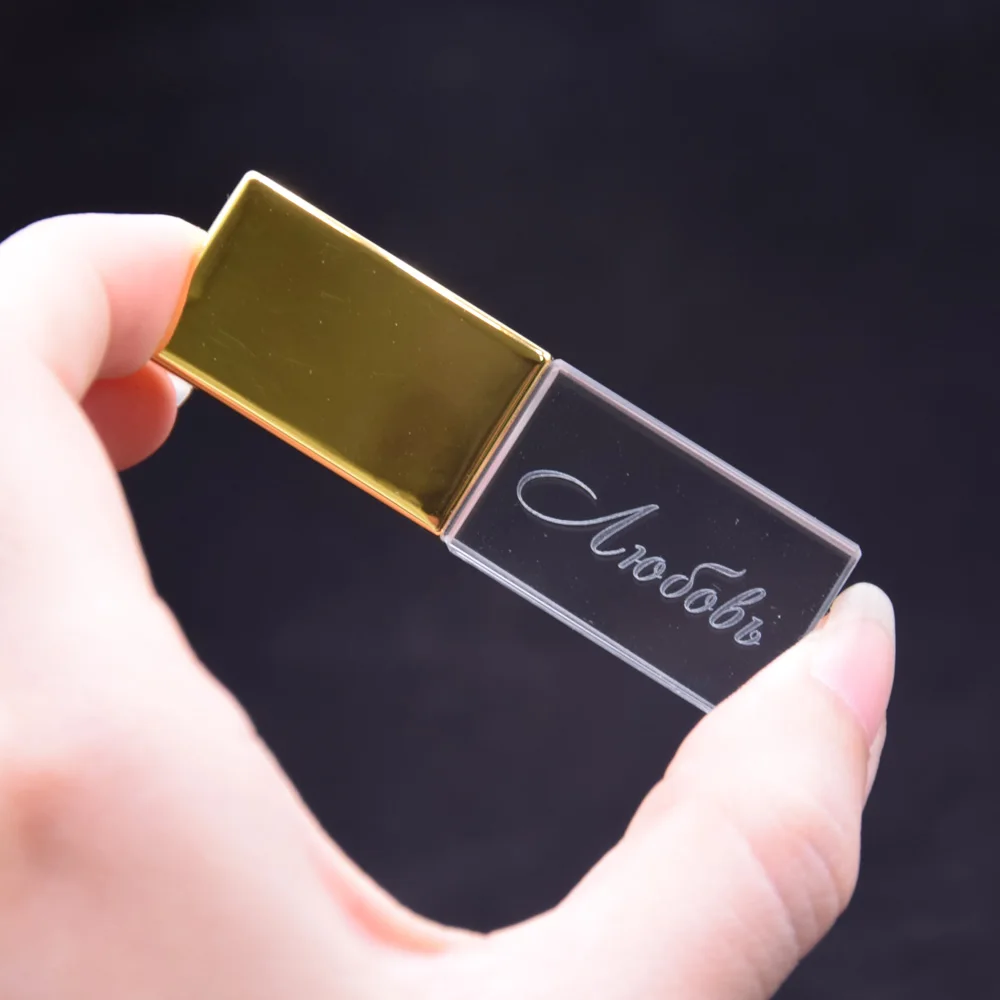 Розовое золото кристалл Usb с коробкой карта памяти флеш накопитель 4 ГБ 8 16 32