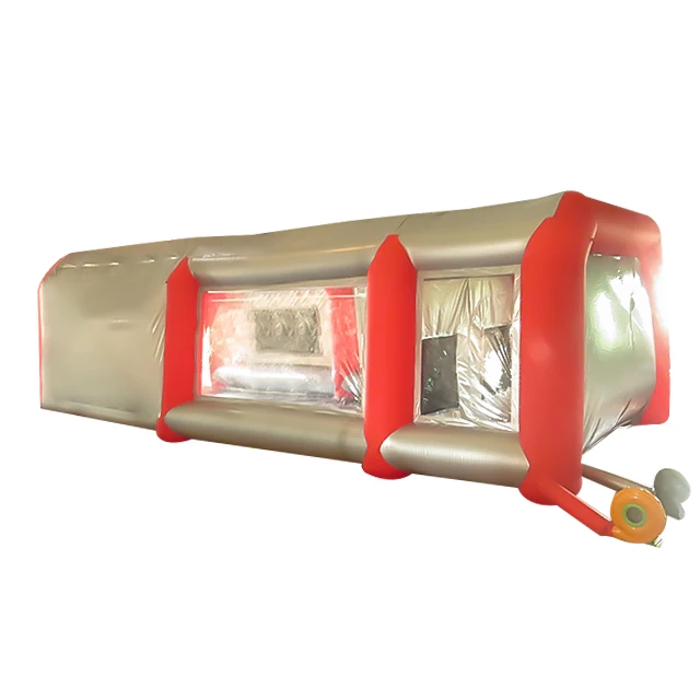 Red with Silver Дизайн Портативный надувная покрасочная Палатка используется надувная аэрозольная камера на продажу, Надувные Автомобили распыления окрашенный тент парковка - Цвет: Red with Silver
