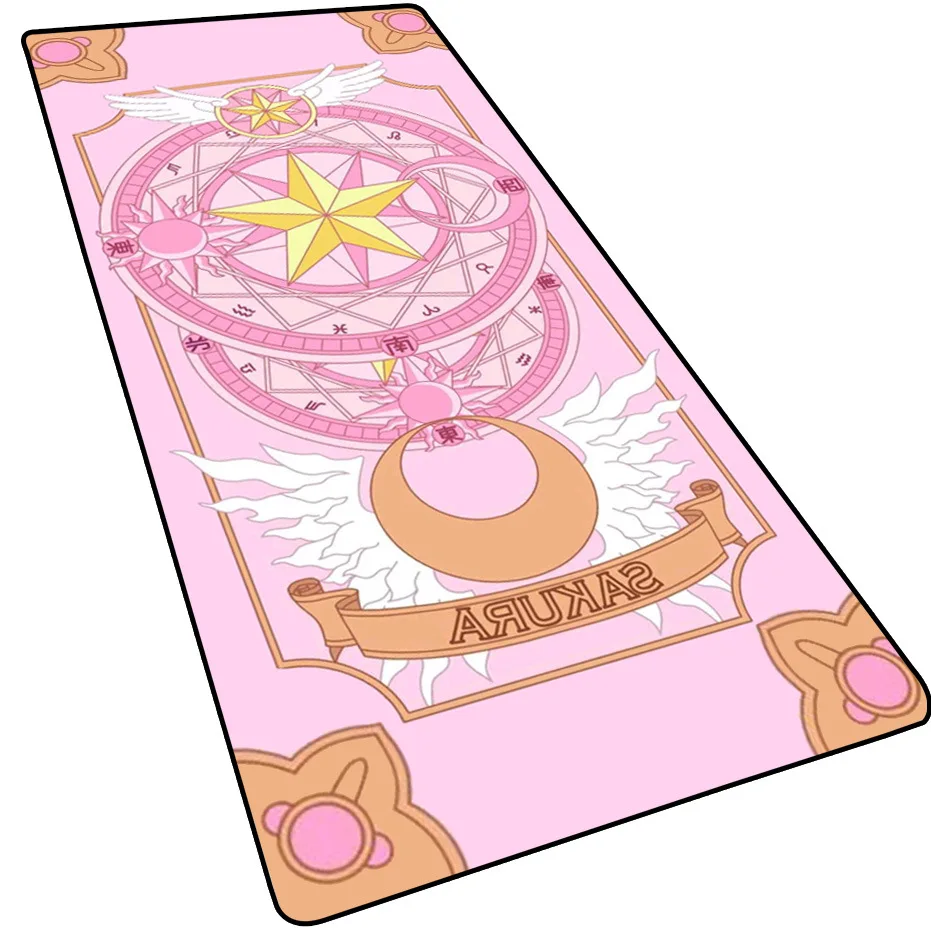 Большой коврик для мыши Sakura игровой с закругленными краями и аниме картой размер