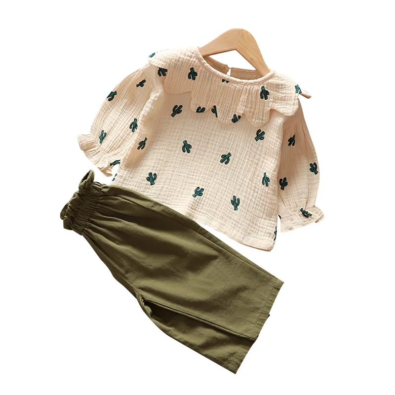 Комплект из двух предметов для маленьких девочек 100% безопасный хлопковый