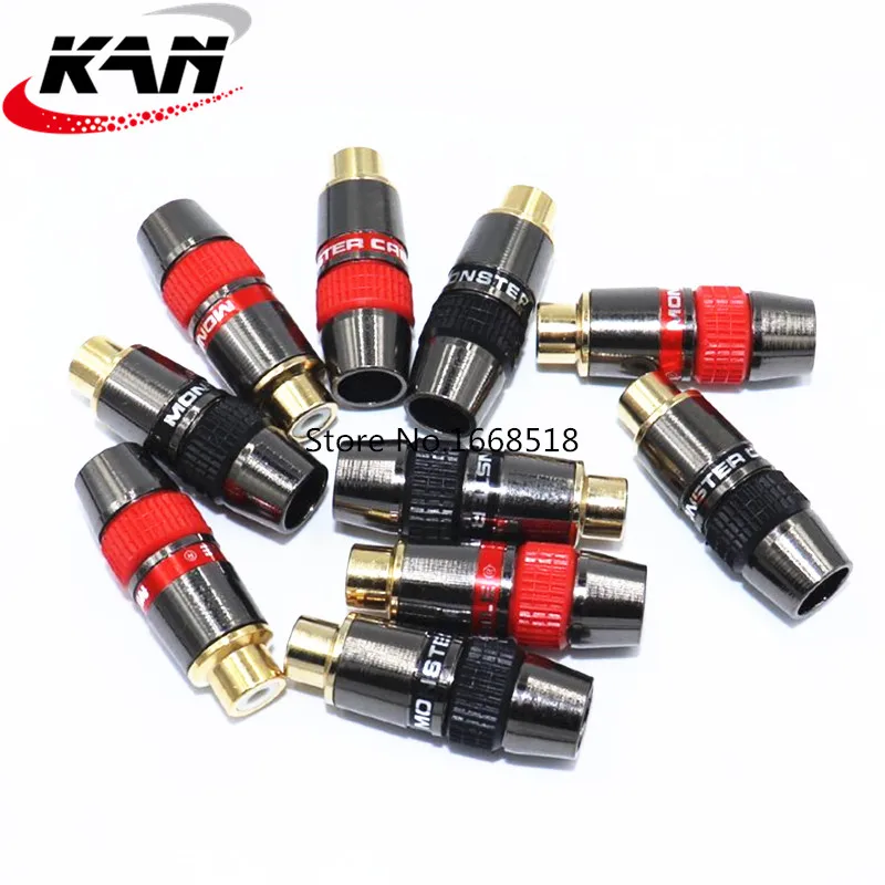 Король змеи позолоченный штекер lotus mother со штекером RCA гнездовой аудиоразъем AV video
