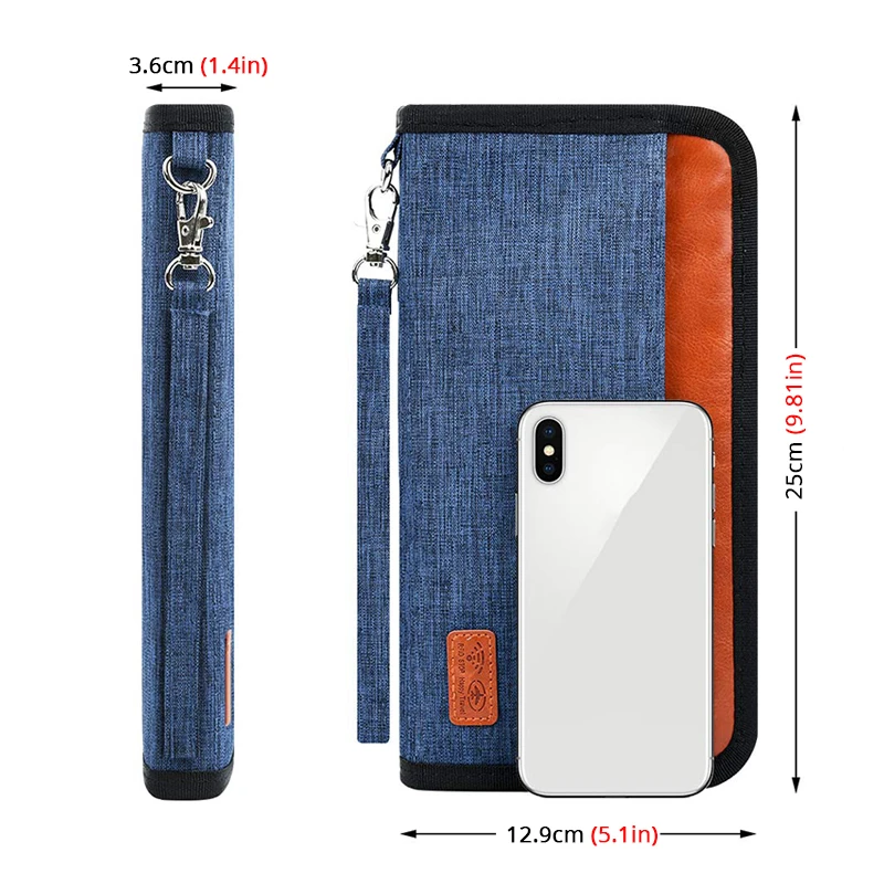 Держатель для паспорта с меткой путешествий набор RFID Блокировка кошелек ID карты