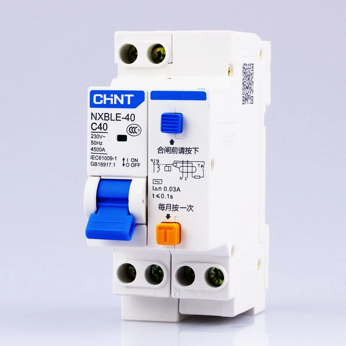CHINT NXBLE-40 1 + N DPNL RCBO 6A 10A 16A 20A 25A 32A 40A 230V 50/Автоматические выключатели защита от утечки