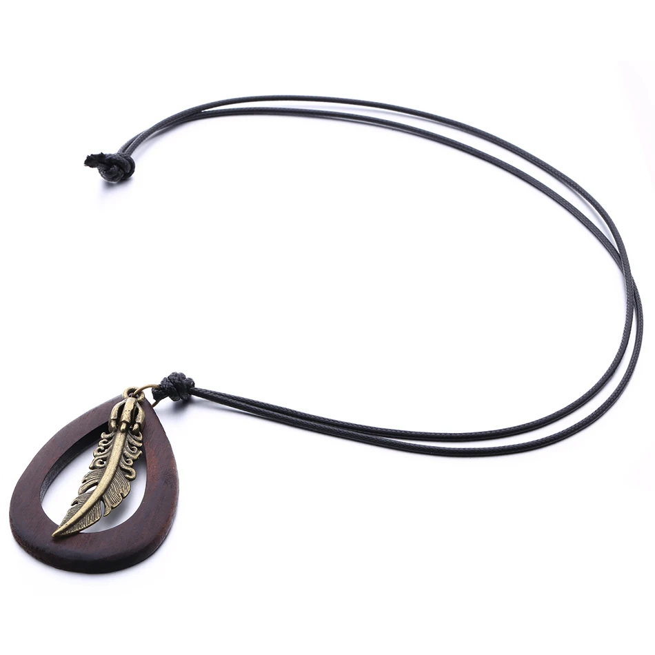 Женское винтажное длинное ожерелье $ Подвески для женщин свитер кожаный