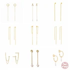 Минималистичные серьги-гвоздики из стерлингового серебра 925 пробы для женщин в Корейском стиле