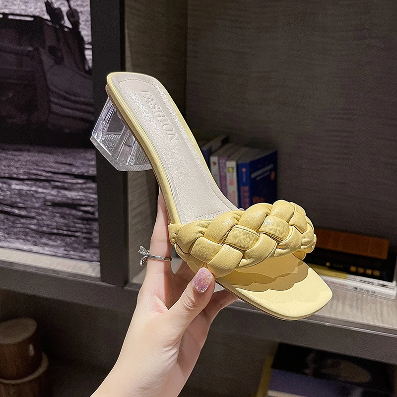 Женские туфли-лодочки на каблуке 5 см летние босоножки без задника недорогие