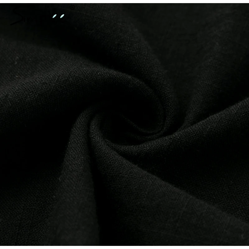 Женское раздельное платье Simplee с V образным вырезом однотонное черное женское