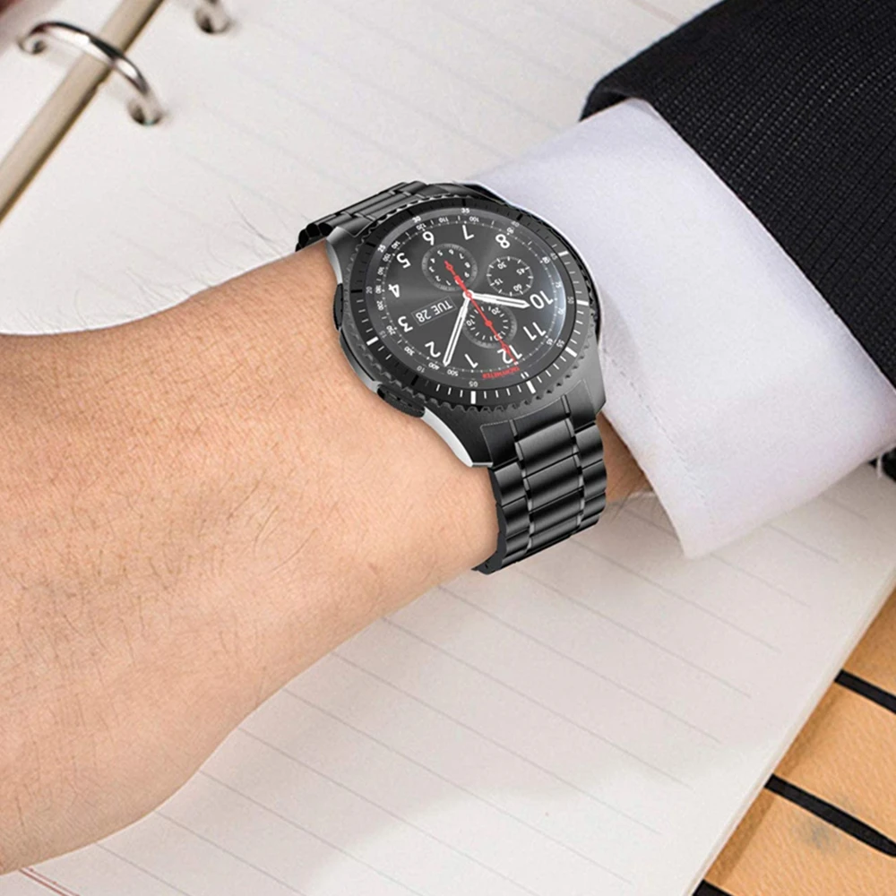 

No gap Metal Strap for Samsung Galaxy Watch3 45mm Bands 22mm Quick Release Stainless Steel Wristband for Galaxy Watch 46/Gear S3