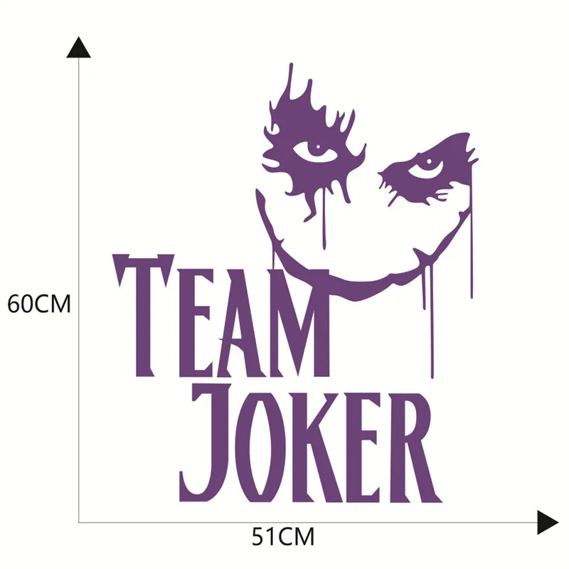 1 шт. команда Джокер клоун капот автомобиля Стикеры кузова гоночных Боковая дверь