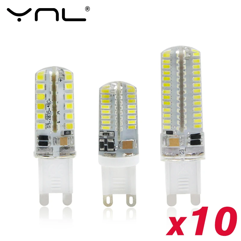 Фото Светодиодная лампа G9 10 шт./лот 220 В светодиодная 7 Вт 9 SMD 2835 3014 48 64 104 светодиодов 360 Светодиодная лампа G9 10 шт./лот 220 В светодиодная 7 Вт 9 SMD 2835 3014 48 64 104 светодиодов 360