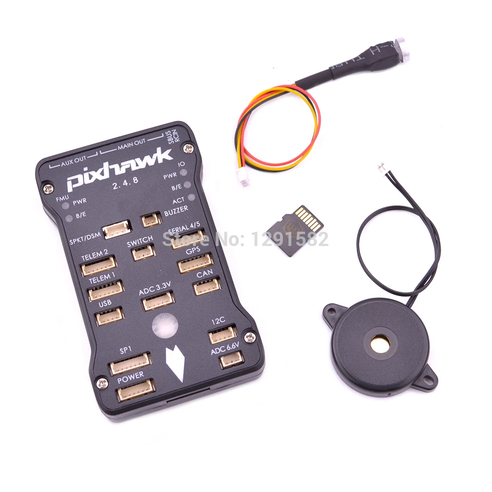 Контроллер полета Pixhawk PX4 PIX 2.4.8 32 бит с 4G SD переключатель безопасности зуммер M8N GPS