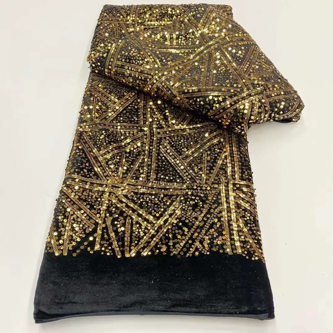 

beautiful African Embroidery Tulle Lace Fabric 2022 High Quality French Milk Silk Lace Fabric With Sequins QX1-1