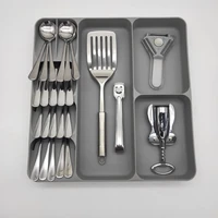 useful kitchen drawer storage box plastic knif fork block holder tray store organizer drawer divider kitchen storage tools