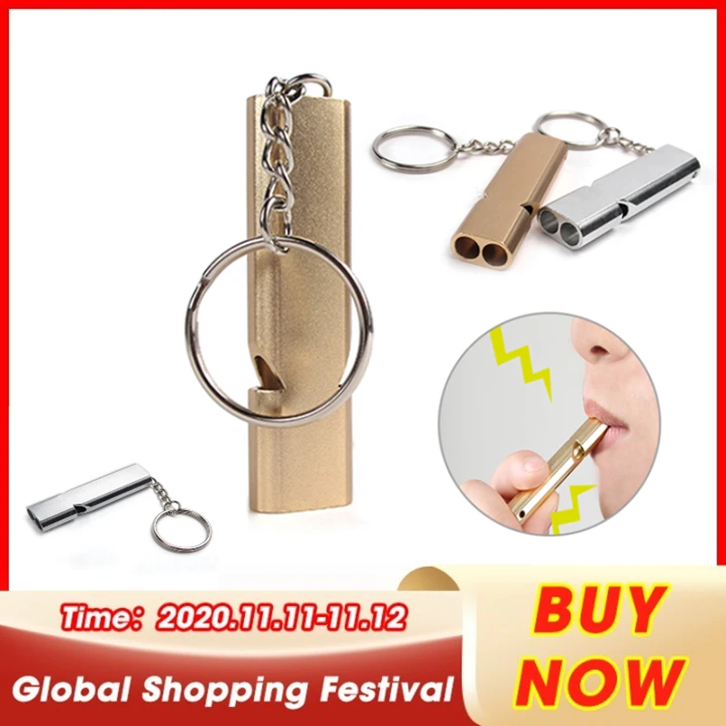 

New Survival whistle Portable aluminum safety whistle for outdoor Souvenir Cheerleading Team Sports Tool stainless steel Whistle