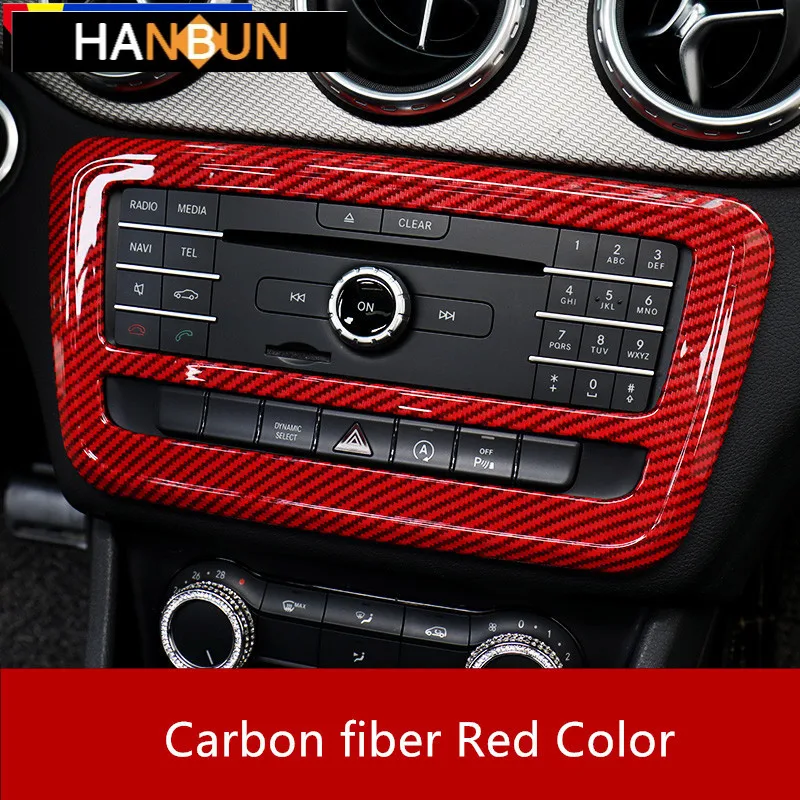 

Car Carbon Fiber Color Center Console CD Frame Decoration Cover Trim For Mercedes Benz A Class W176 GLA X156 CLA C117 2013-18