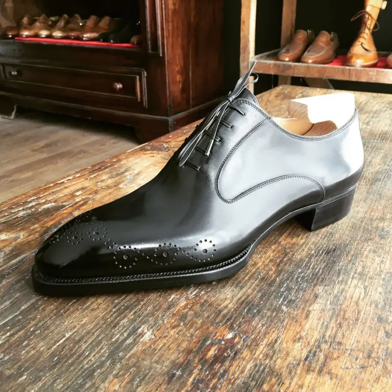 

Туфли мужские ручной работы из искусственной кожи, классические, на шнуровке, до щиколотки, поп-стиль, Повседневная модная Осенняя Боевая ди...
